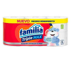 Papel higuienico familia triple max x 6