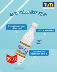 Agua mineral natural con gas Omizu