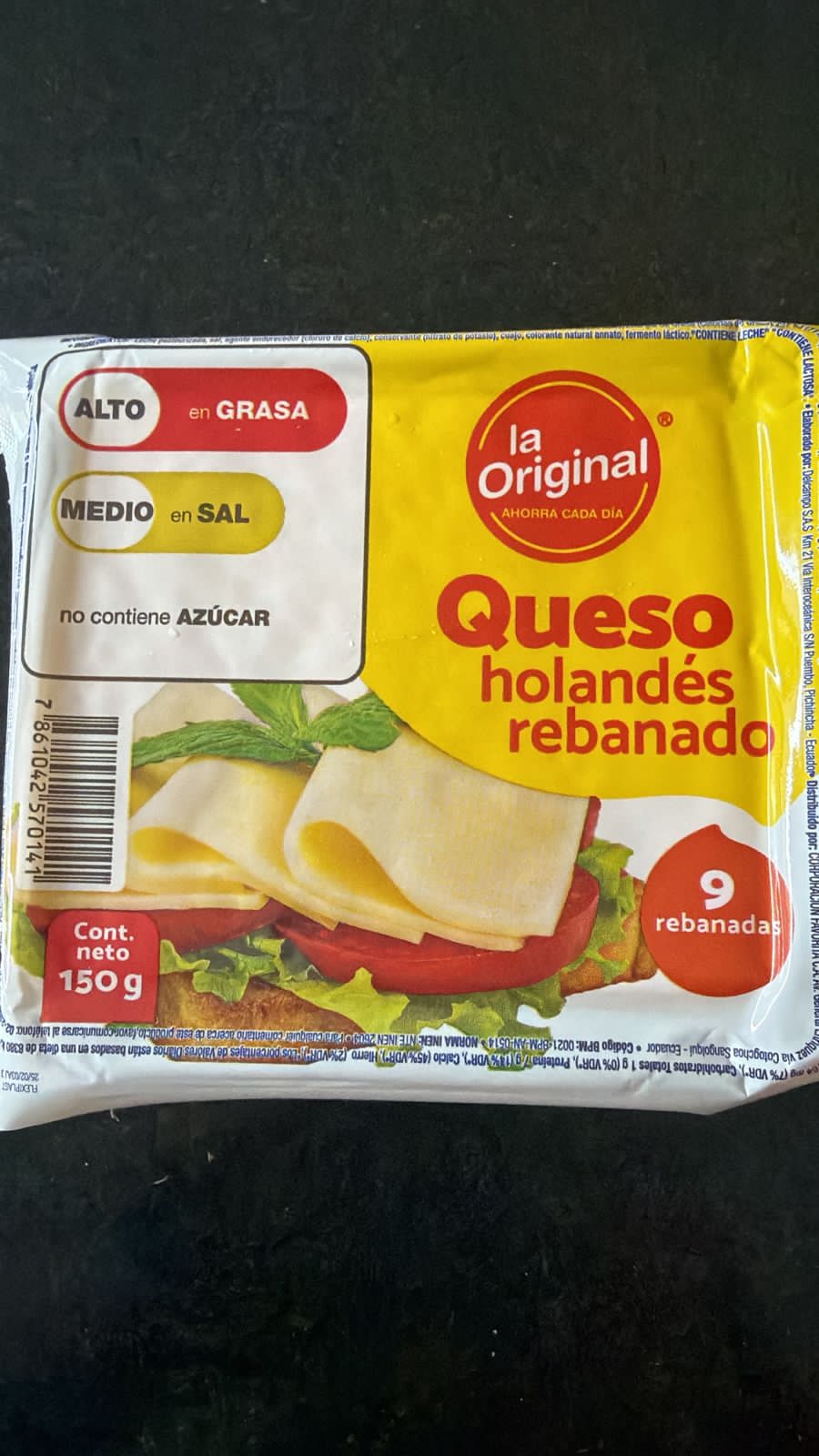 Queso holandés rodajas