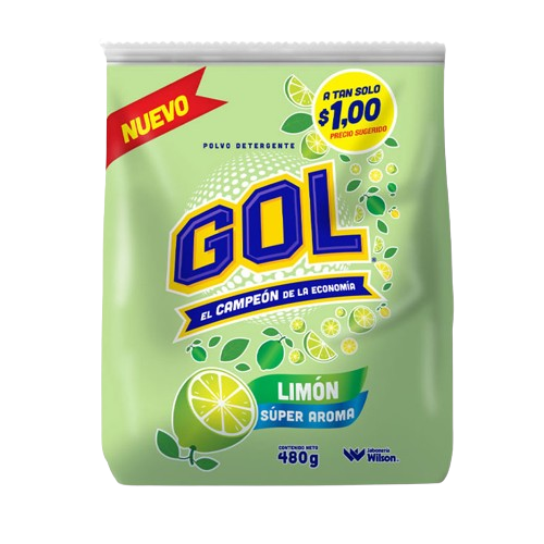 Detergente en polvo Gol 500g floral-limón