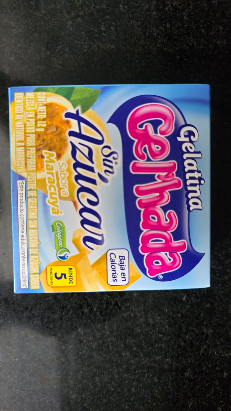 Gelatina Ghelada sin azucar Maracuya