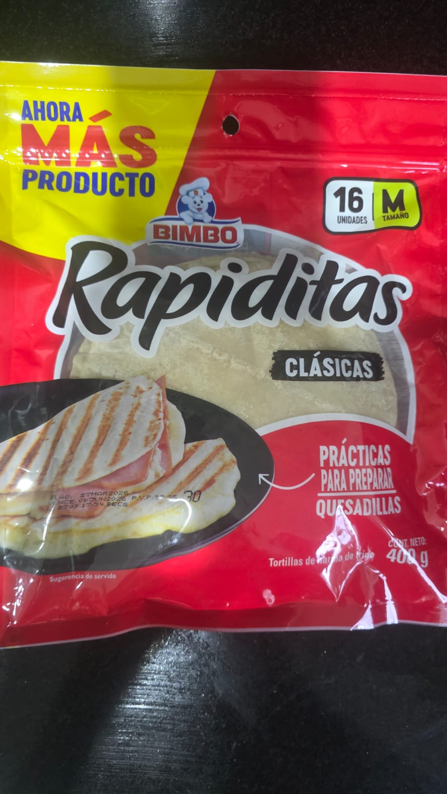 Tortillas Bimbo Rapiditas 16 unidades