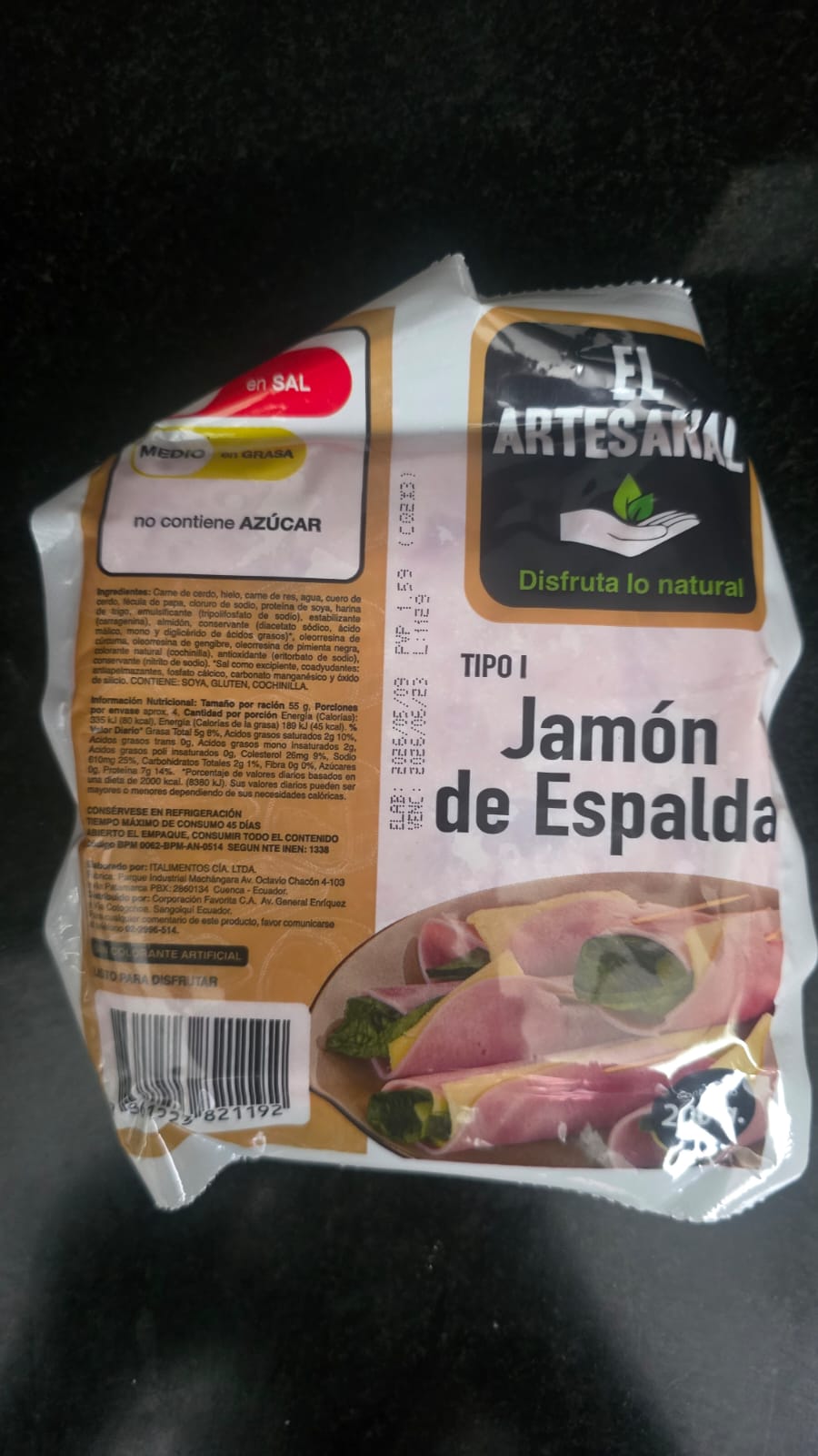 Jamon de espalda El Artesanal 200g