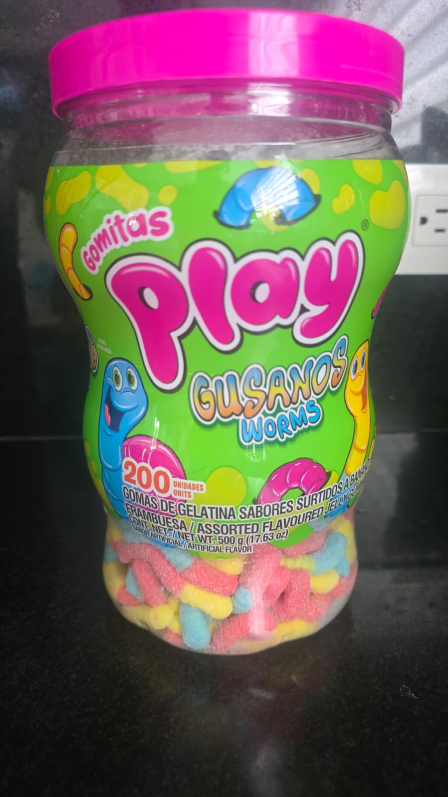 Gomitas play gusanos 200 uni
