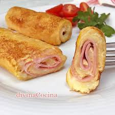 Pan largo de jamon y queso