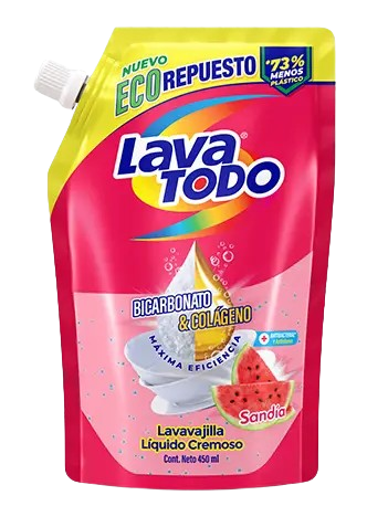 Lavavajillas líquido lavatodo con bicarbonato