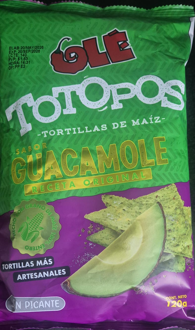 Totopos Ole guacamole 120g