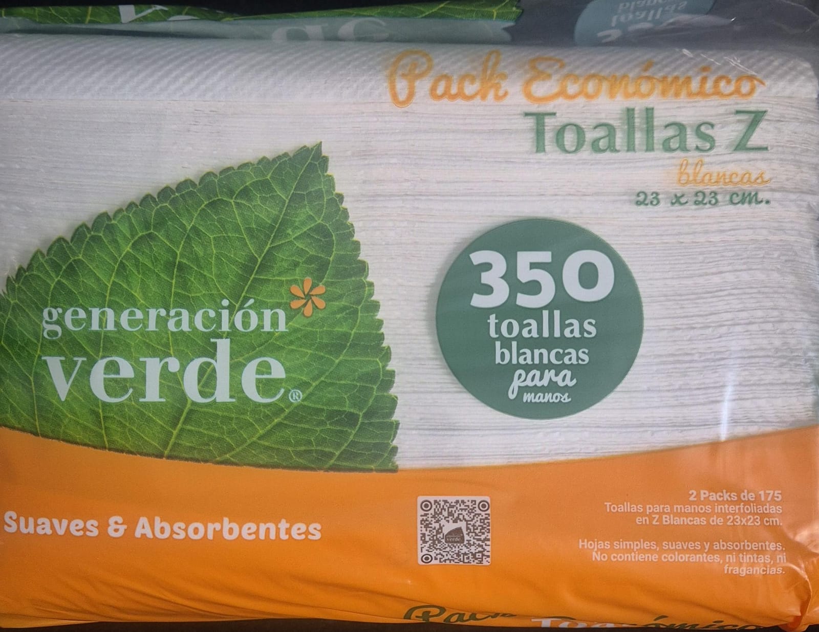 Toalla de papel Z blanca generacion verde 350un