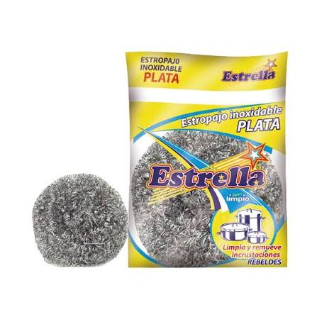 Estrella estropajo plata