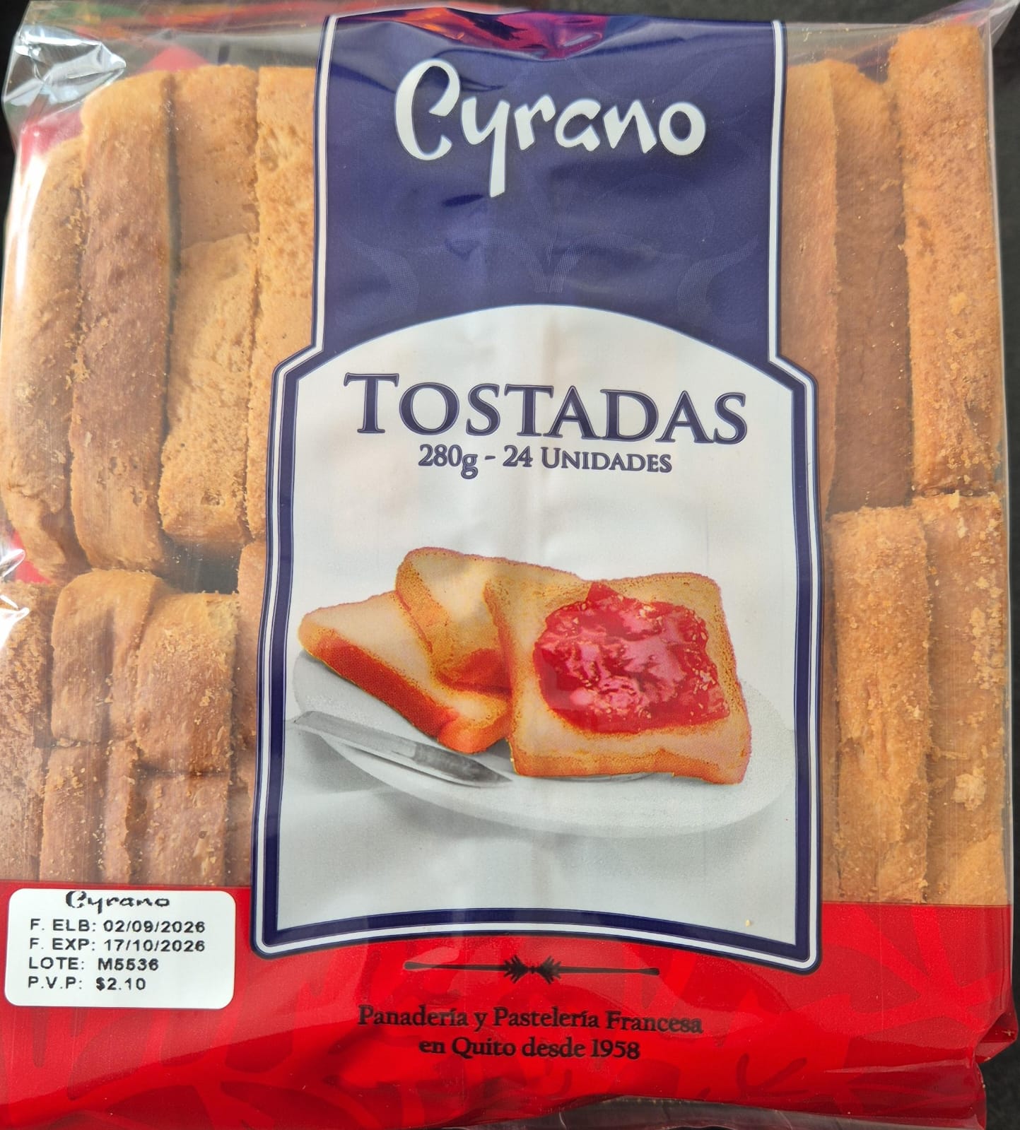 Tostadas Cyrano 280g 24 unidades