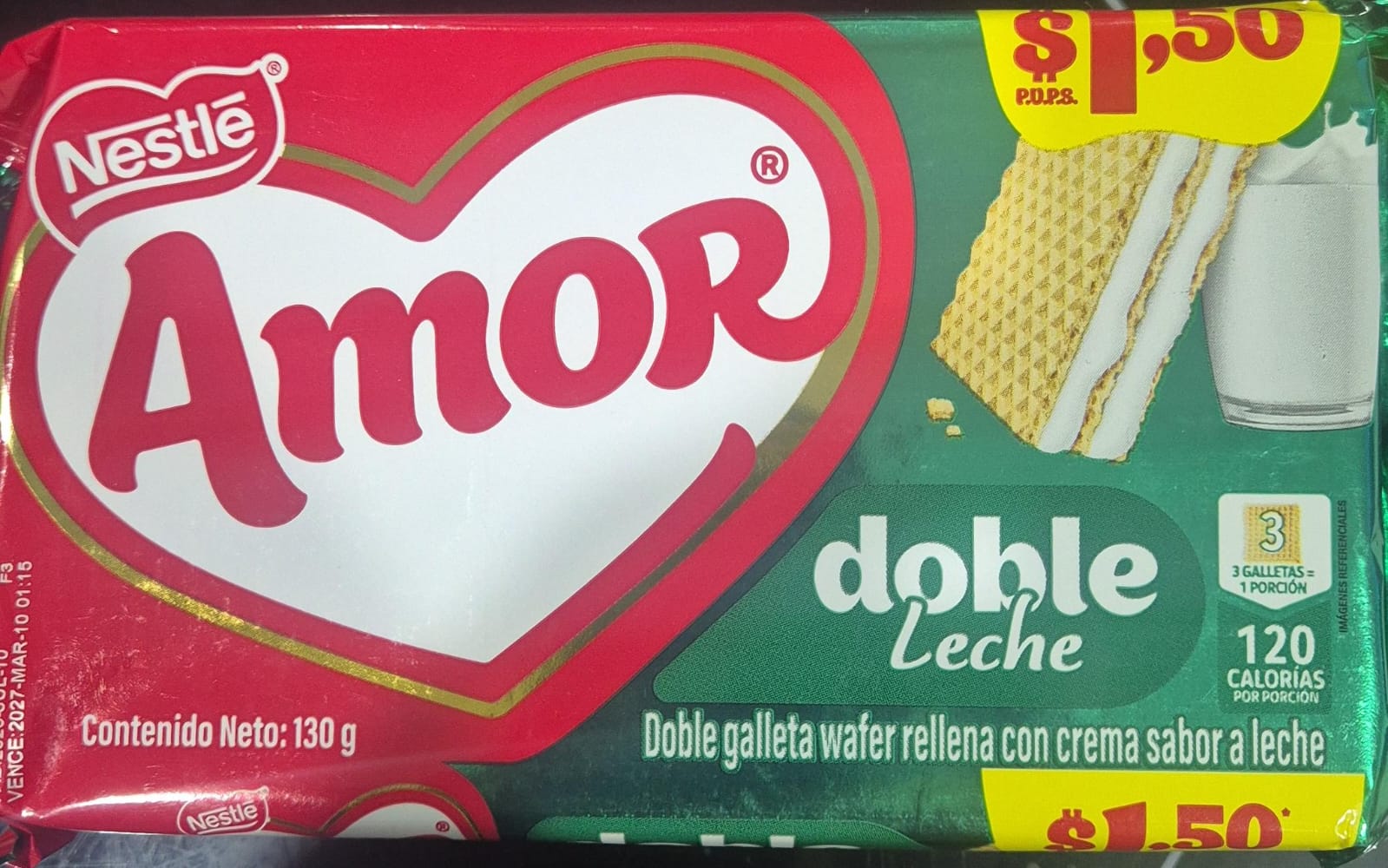 Galletas amor Doble Leche 130g