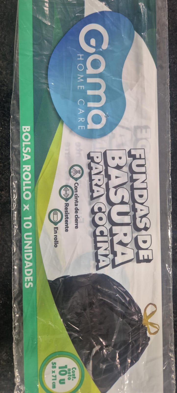 Fundas de basura para todo uso Gama 58x71cm rollo 10 uni