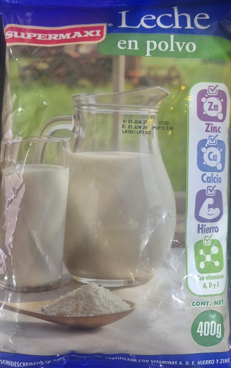 Leche en Polvo Supermaxi 400g