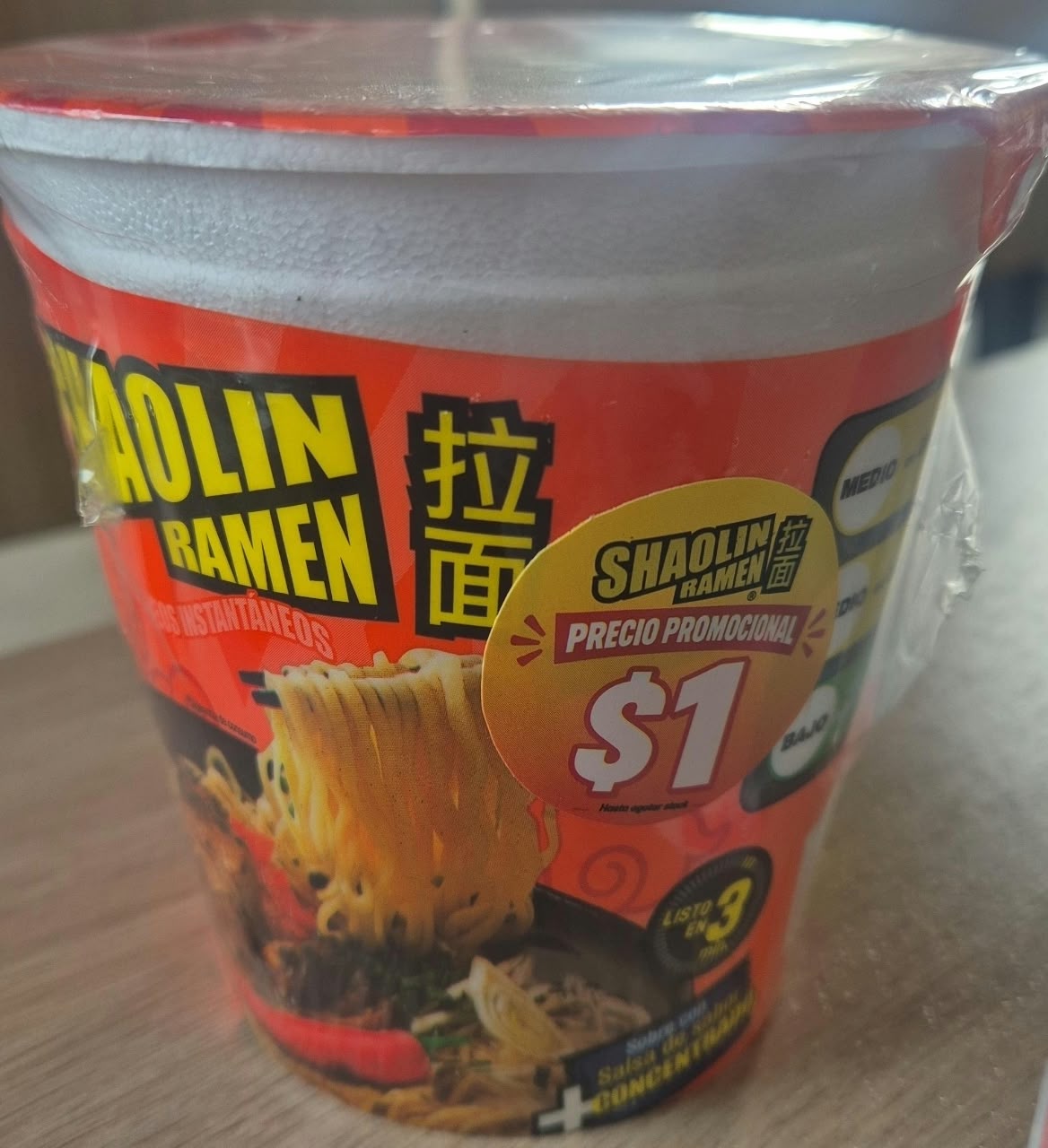 Ramen Picante de Costilla Shaolin 70g