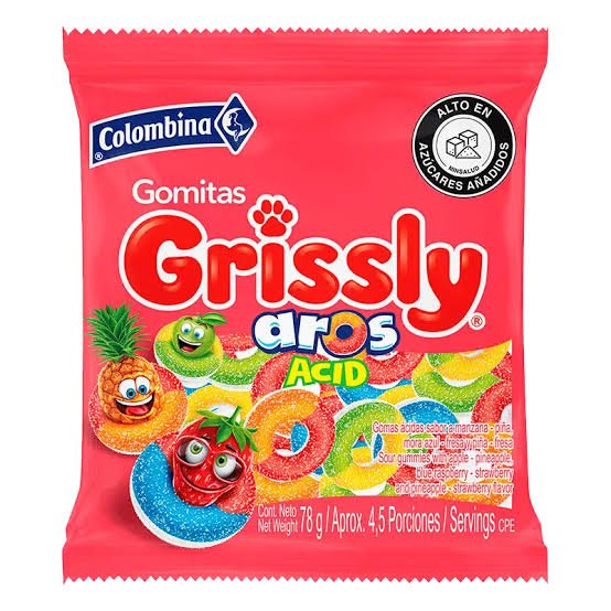 Gomitas Grissly Aro Acidos 80g