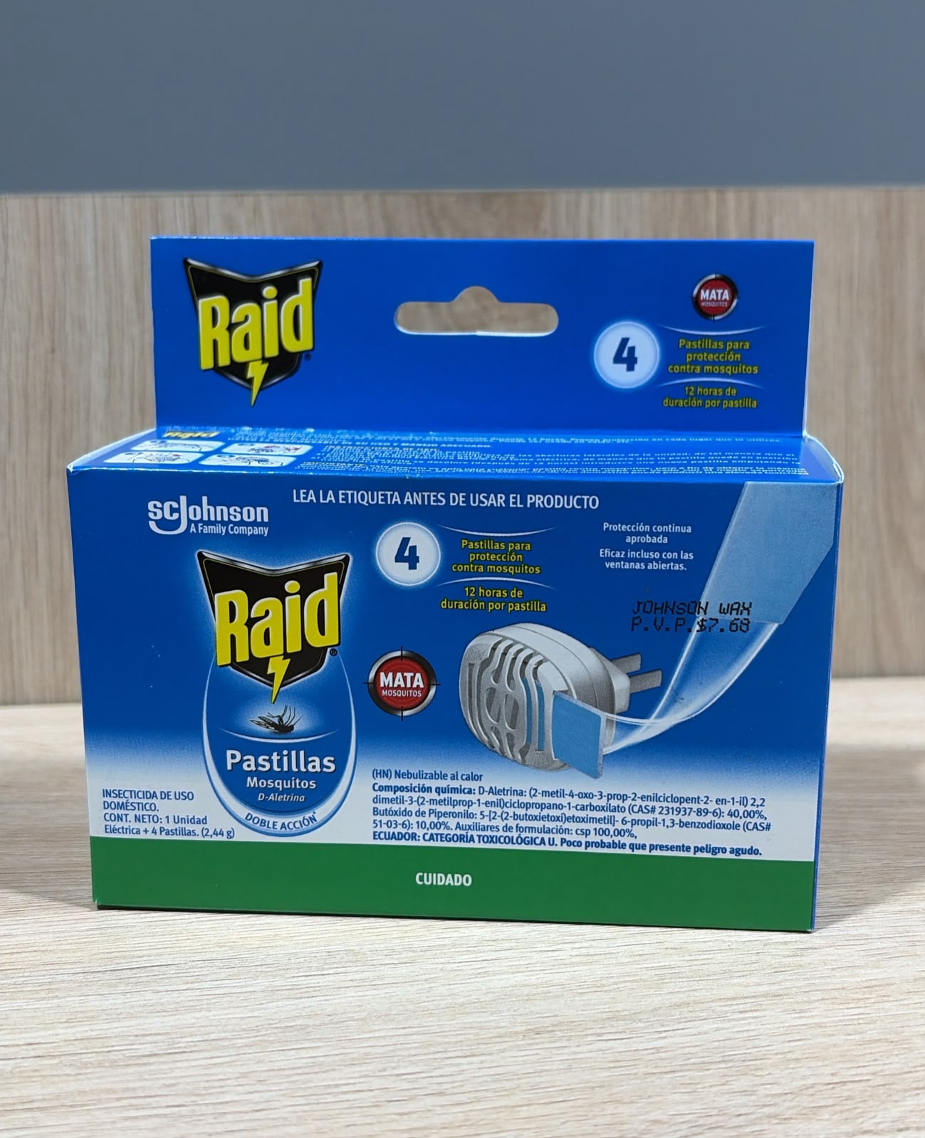 Insecticida Raid mosquitos 4 pastillas