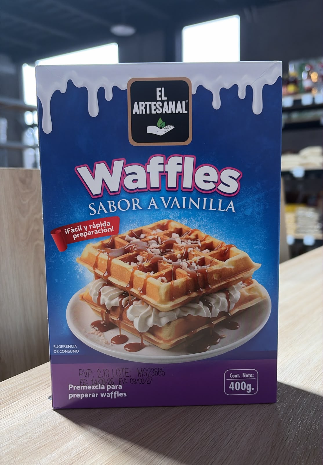 Premezcla para waffles El Artesanal Vainilla 400g
